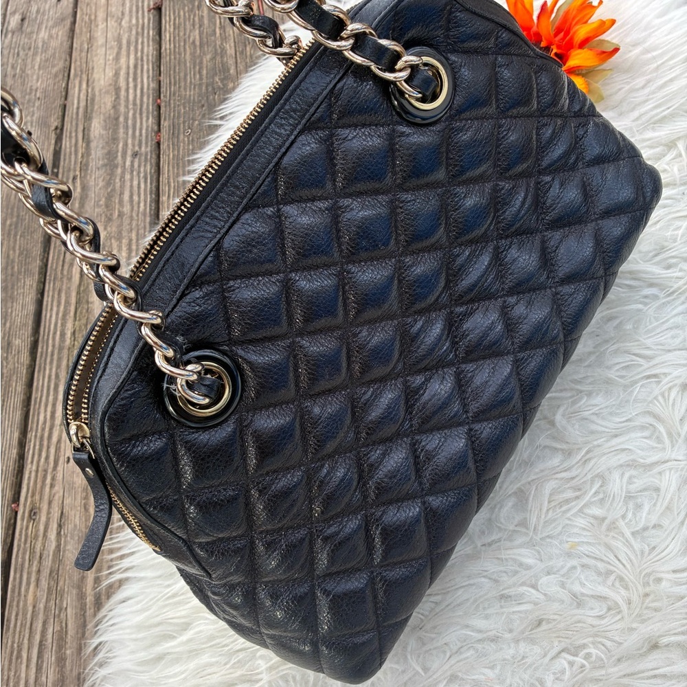GORGEOUS KATE SPADE QUILTED leather LARGE black bag - Picture 9 of 11